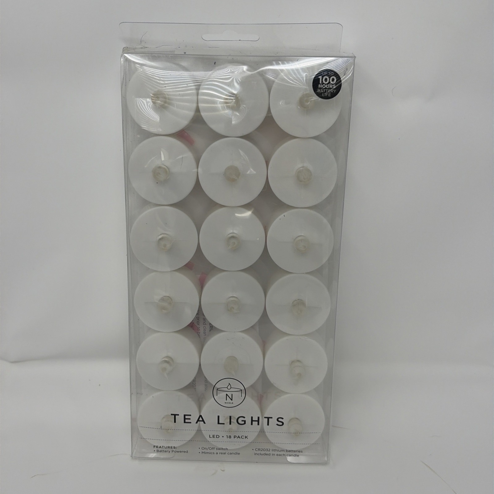 18 Pack Of LED Tea Lights Battery Powered CR2032 Included In each candle