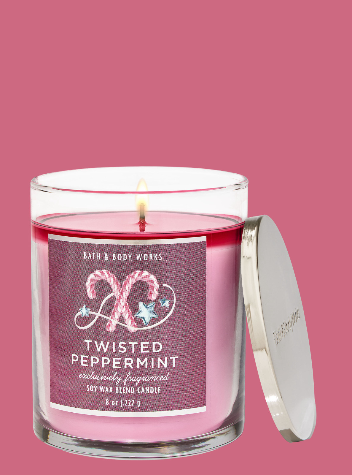 Bath and Body Works Twisted Peppermint Single Wick Candle 8 Oz