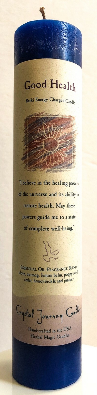 Crystal Journey Reiki Charged Candle – Herbal Magic Pillar – Free Shipping!