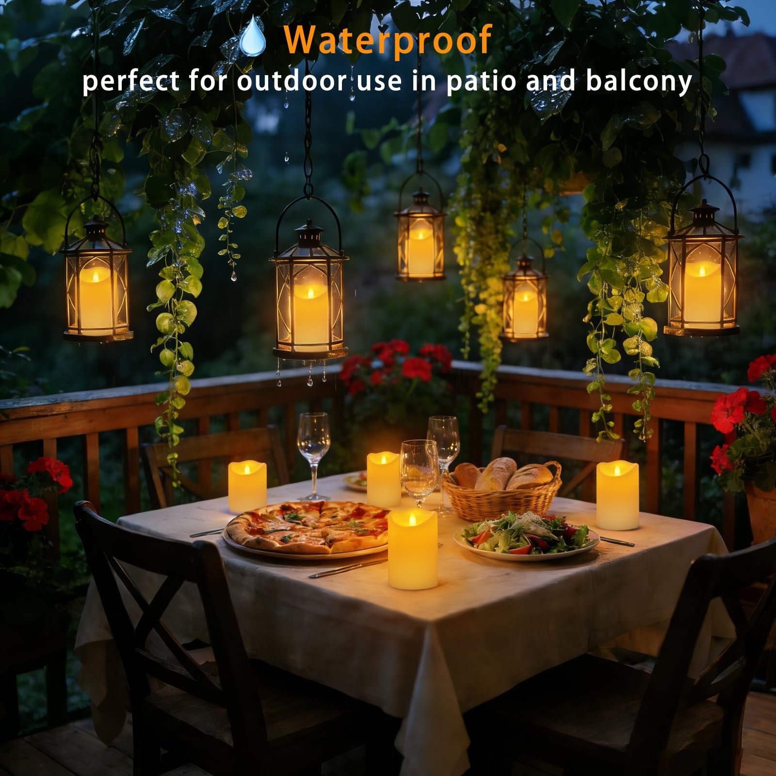 Flameless Candles Set of 6, Realistic Pillars with Cozy Climbing Flame Effect…