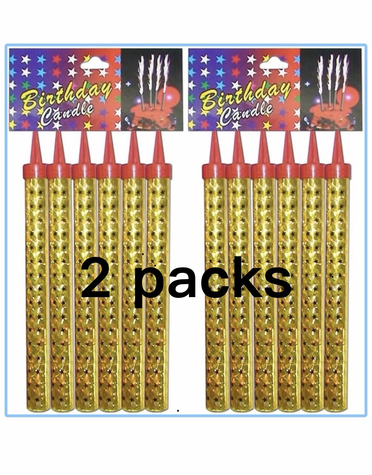 Birthday Candles for Cake topper, Parties, Weddings, Color Flames, 12PCS