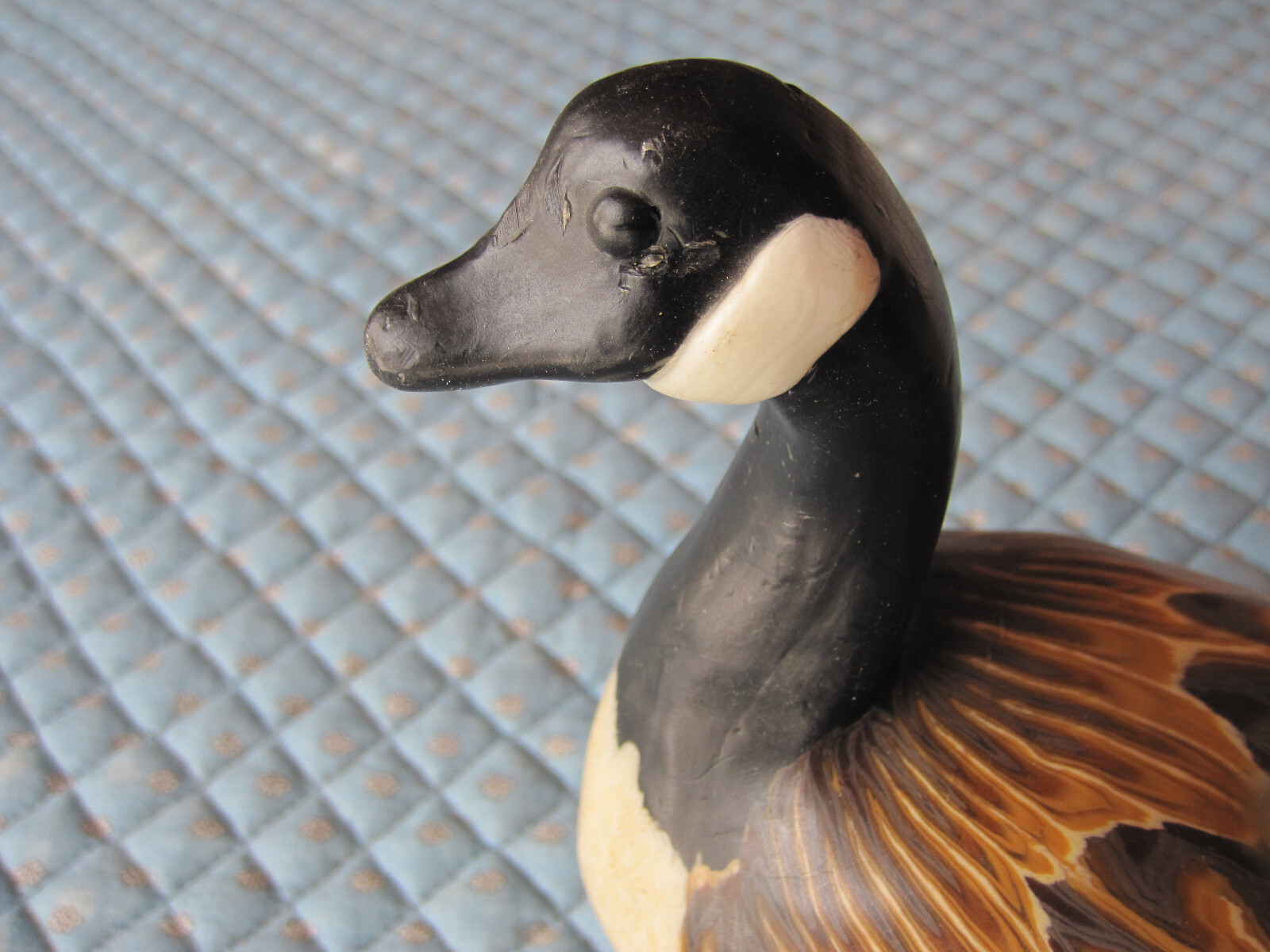 Wax carved candle Canada Goose figure, fall decor