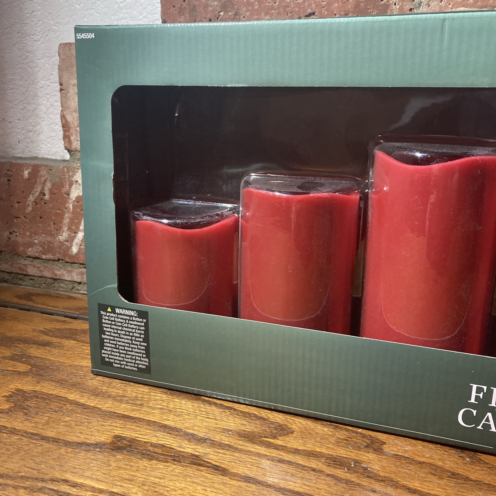Autumn Fall Candle Set of 7 Flameless LED Halloween Electronic Flickering Orange