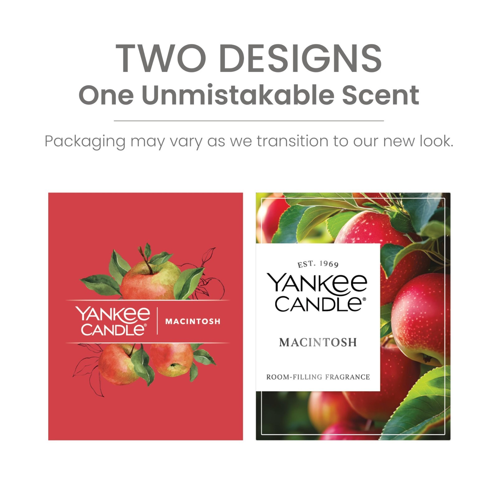 Yankee Candle Macintosh Medium Pillar Candle 14.25oz Signature 1632962 Soy Wax