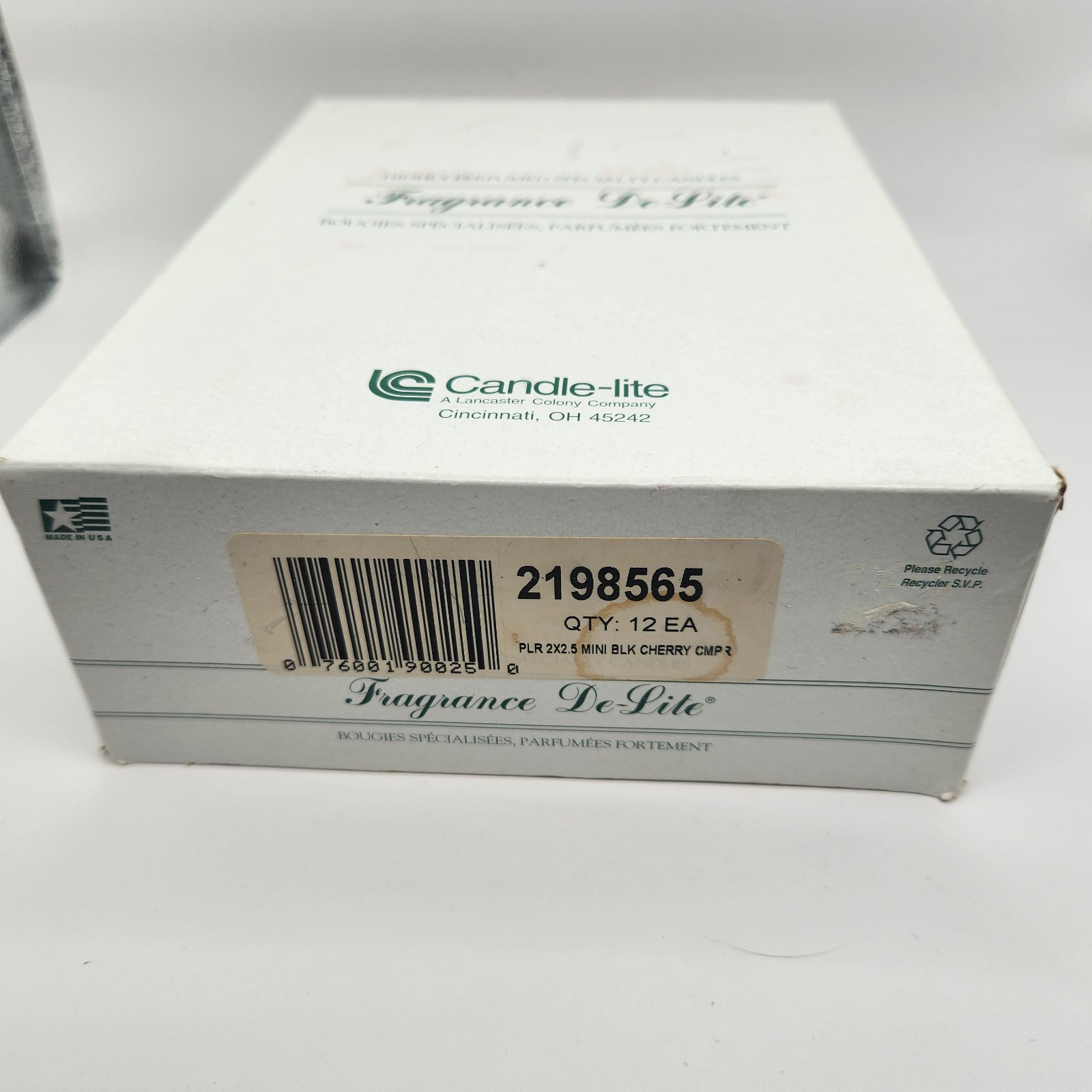 12 Pack Candle-lite 2″ x 2.5″ Small Pillar Candles Black Cherry Scent