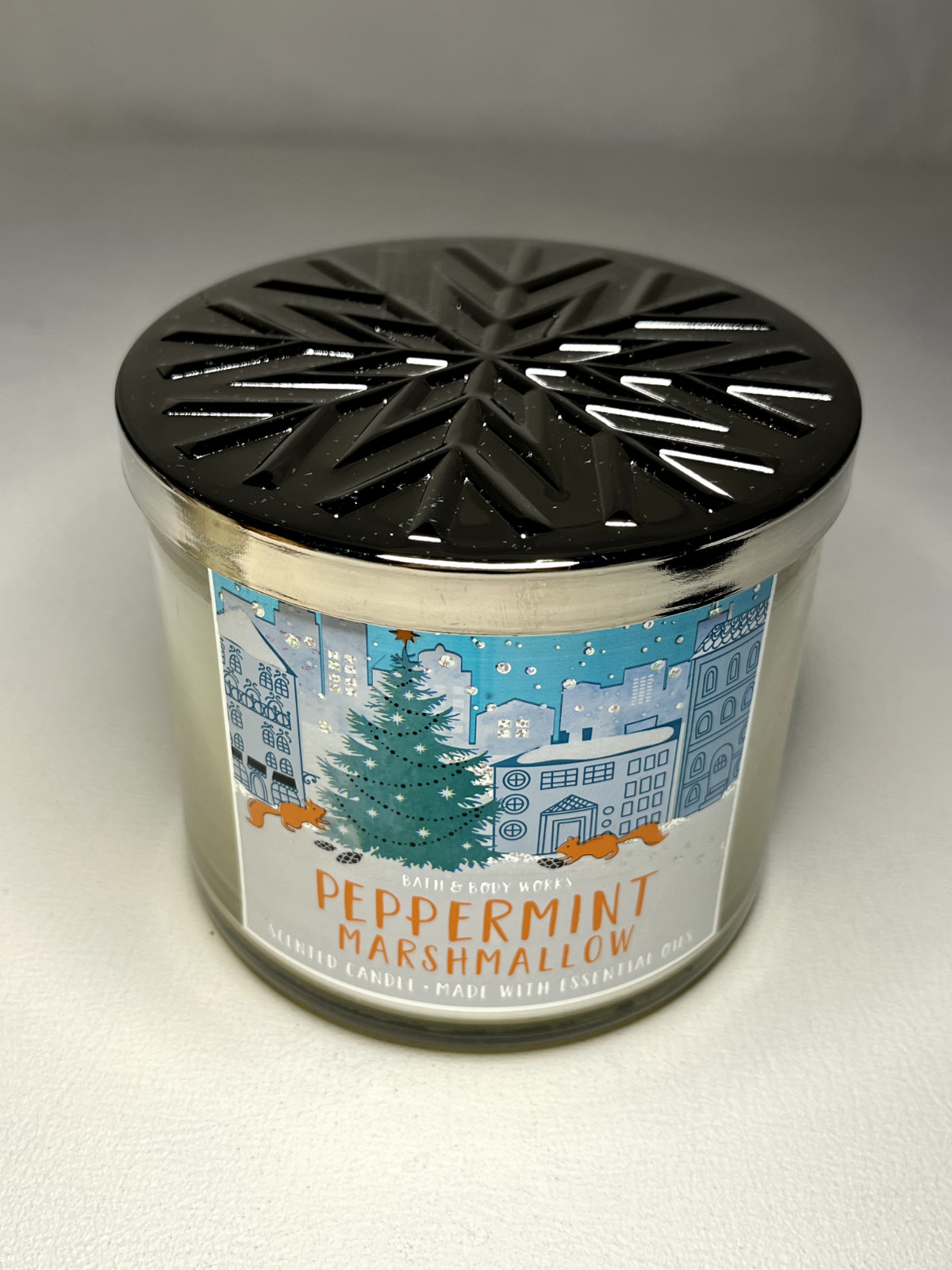Bath&Body Works PEPPERMINT MARSHMALLOW 3 Wick Candle SCENTED CANDLE 14.5 Oz RARE