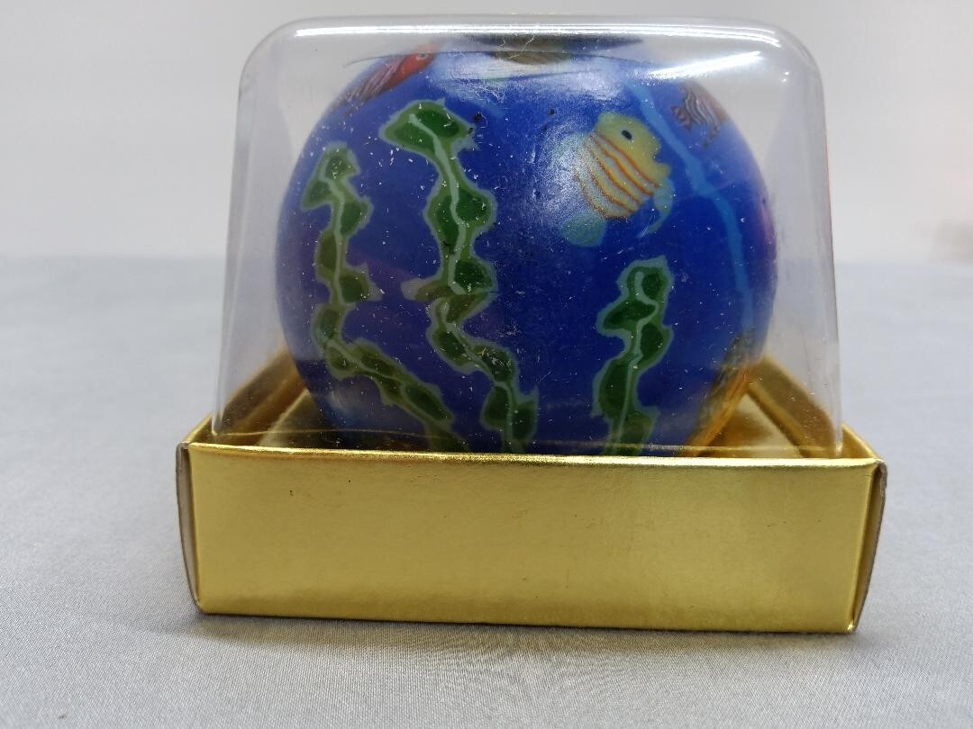 San Francisco Candle Co. Ocean Fish Starfish Multi Color Round Ball Candle New