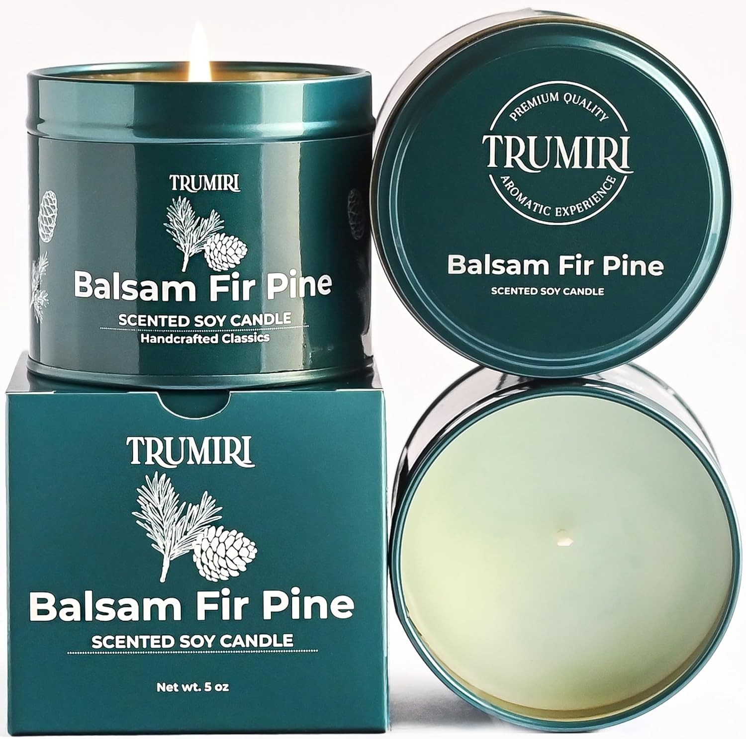 Huge Sale Balsam Fir Pine Soy Wax Scented Candle Perfect Gift for Fall,Christmas