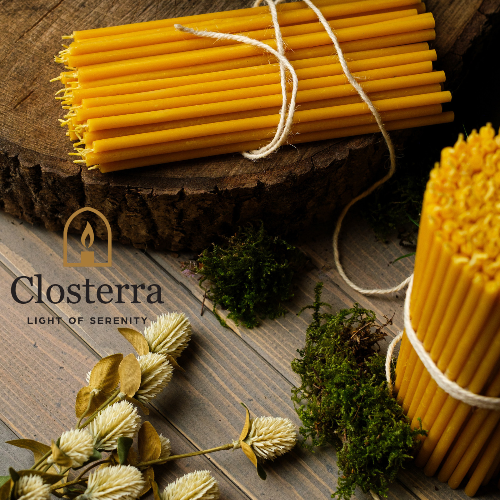 Pure Beeswax Thin Taper Candles 10.4″x0.28″ Orthodox Church Prayer Long Candles