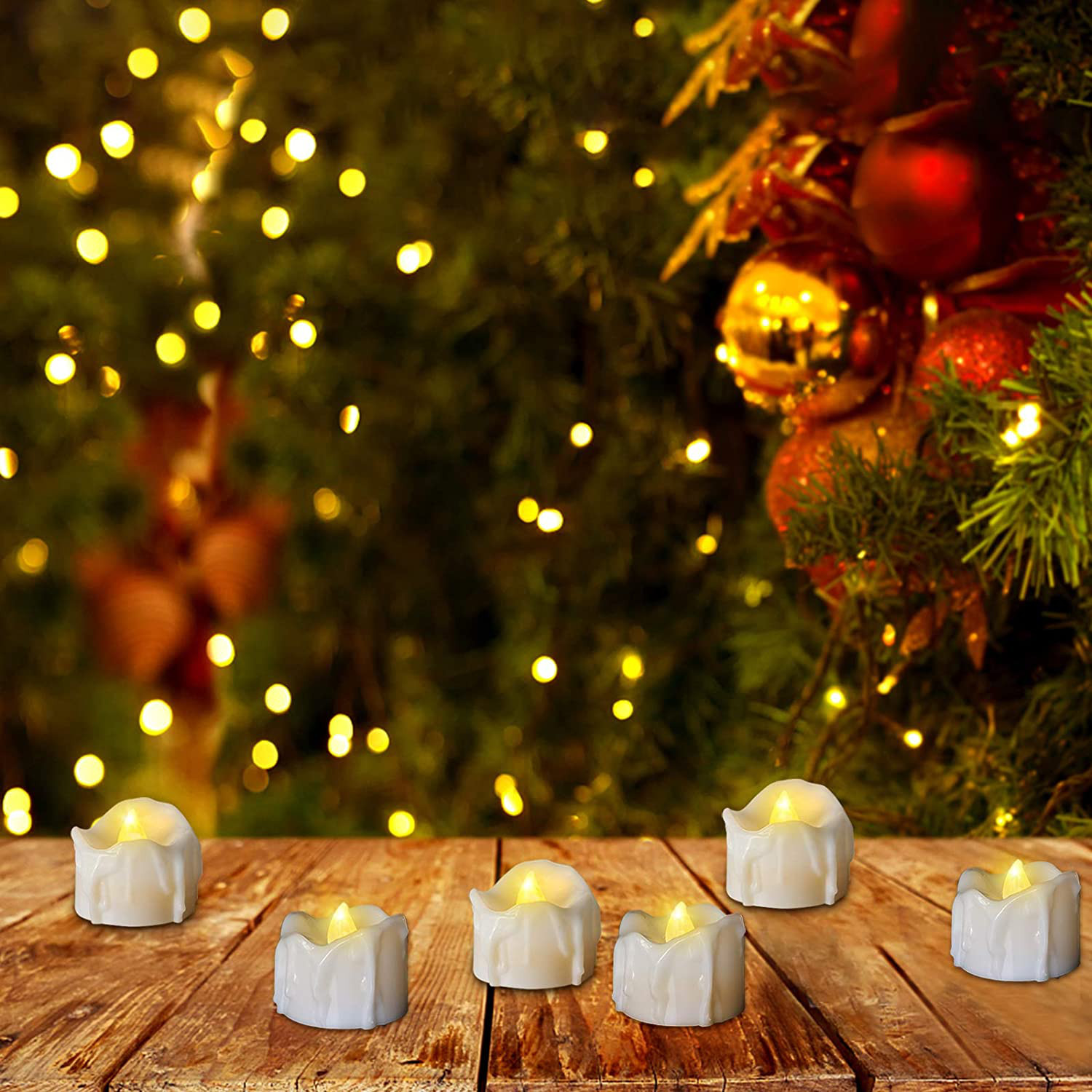12 Pcs Style Moving Wick Led Flameless Tea Candles With Timer New
