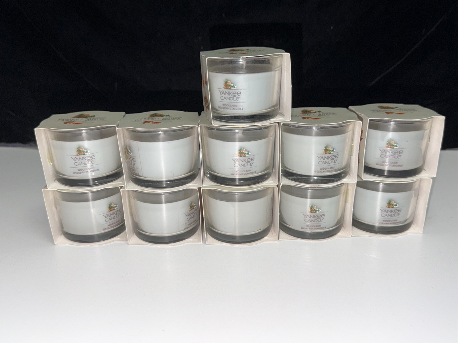 LOT OF 11-Yankee Candle WOODLAND WEEKEND MEMORIES Mini Votives 1.3 oz. Each