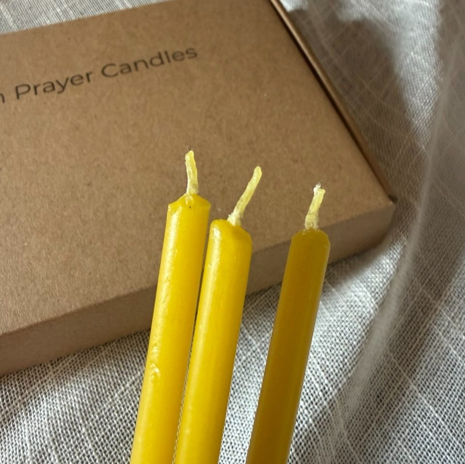 50 Thin Yellow Taper Candles 6.7″ Orthodox Church Prayer Paraffin Candles