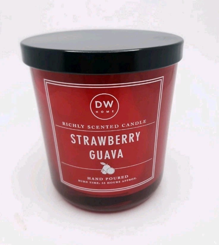 DW Home Strawberry Guava 1-Wick Scented Candle 9.3 oz Jar Home Fragrance
