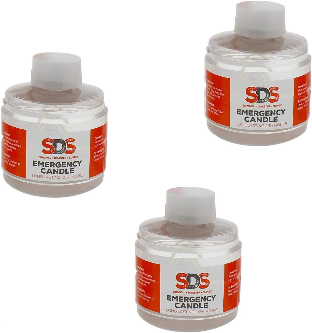 115 Hours Candle Safe Clean-Burning Odorless & Smokeless Emergency Long Term Use