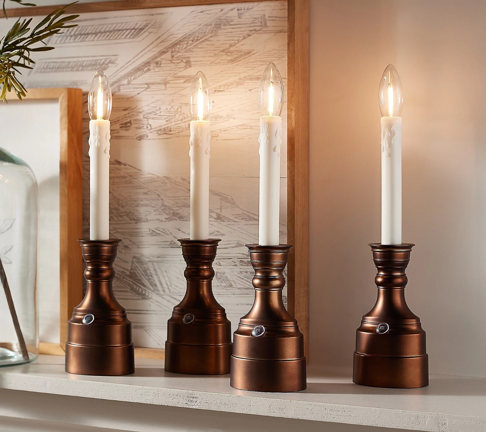 Bethlehem Lights Set of 4 PREMIUM Cordless Window Candles DIFF COLORS COMB SHIP