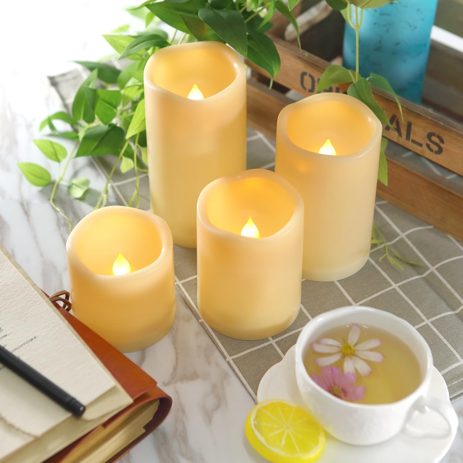 Cordless Waterproof Electric Candles for Patio, Yard and Holiday Celebrations