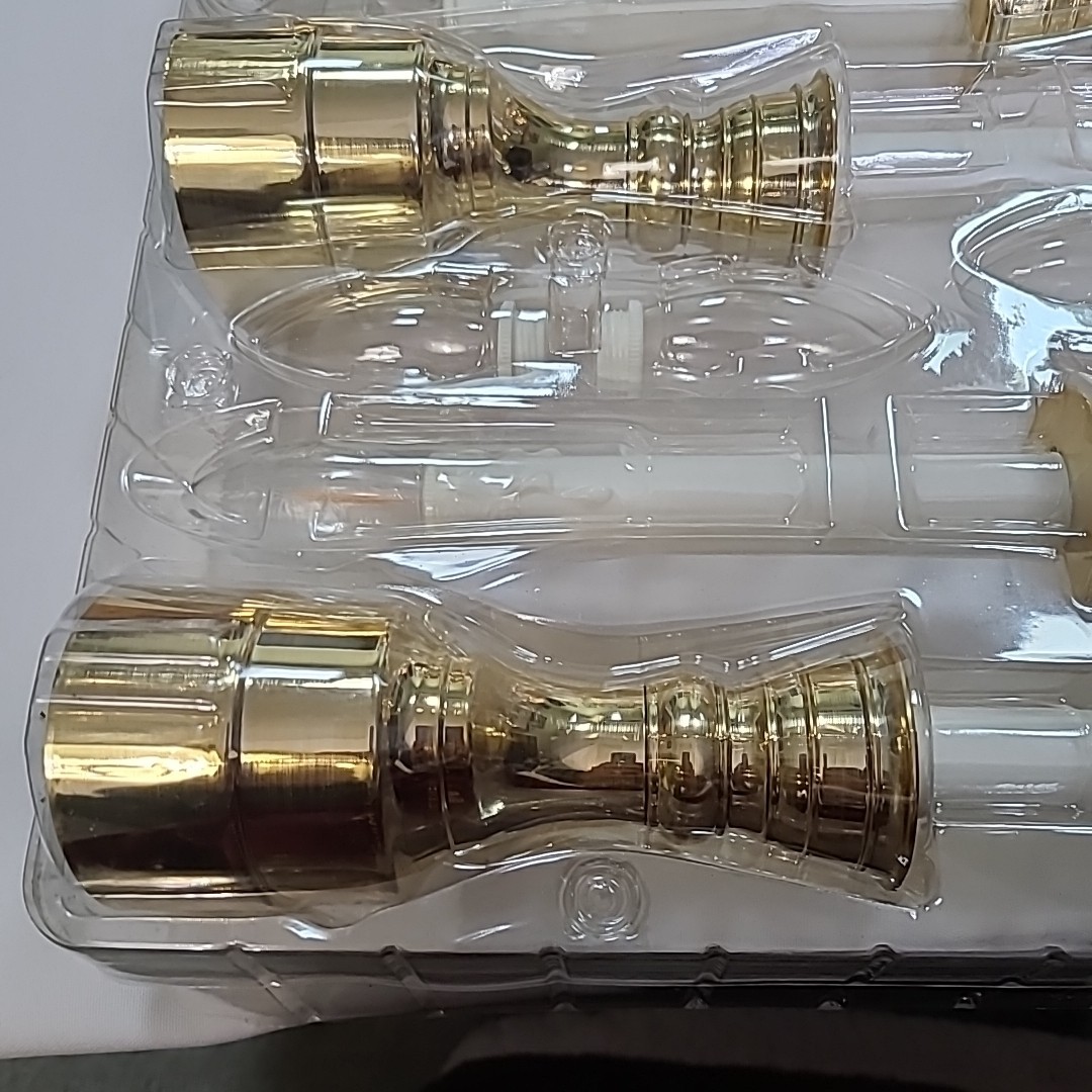 NIB 8 Bethlehem Lights Premium Brass Tone Cordless Timer Window Candles