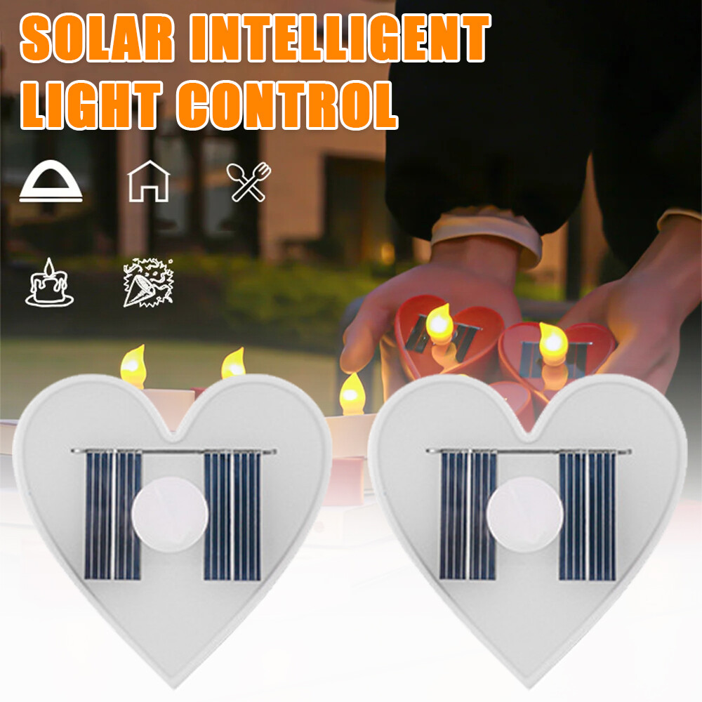 Solar Tea Lights Outdoor Flameless LED Candle Lights for Party Garden Home Decor