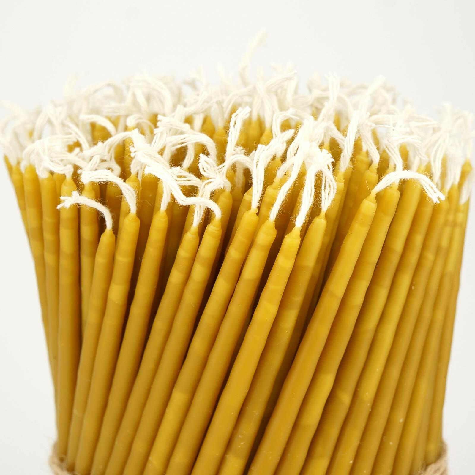 Pure Beeswax Taper Candles – Orthodox Church, Bulk, Ritual, Prayer, 11″ (27cm)