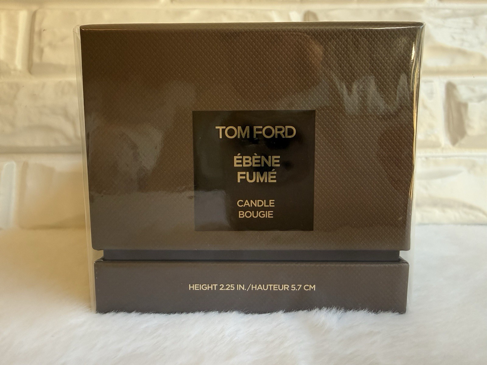 Tom Ford Ebene Fume Candle Bougie Height 2.25 In / 5.7 cm New And Sealed