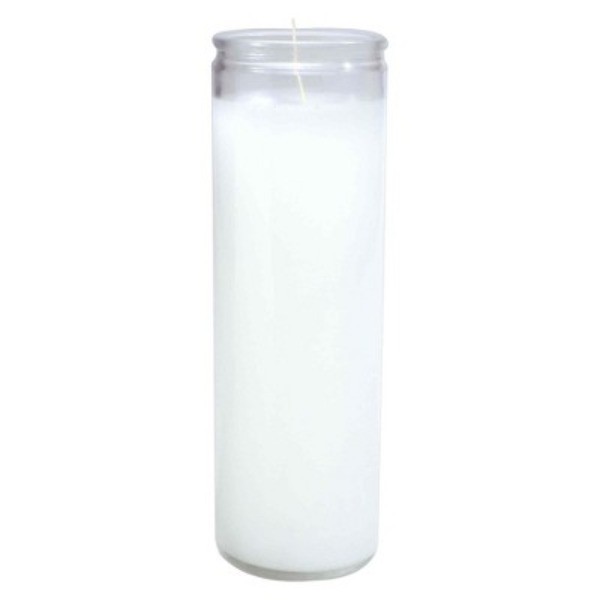 11.3oz Unscented Glass Jar Candle White