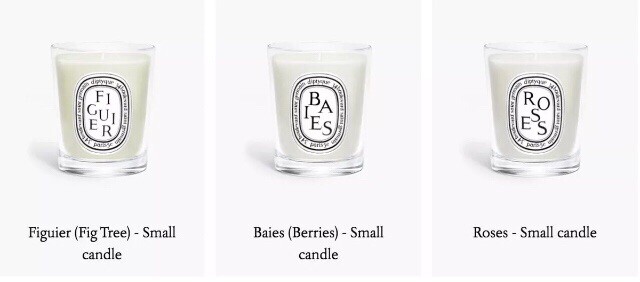 DIPTYQUE Baies Roses & Figuier Scented Candle 3 Piece Set 70 g SEE DETAILS