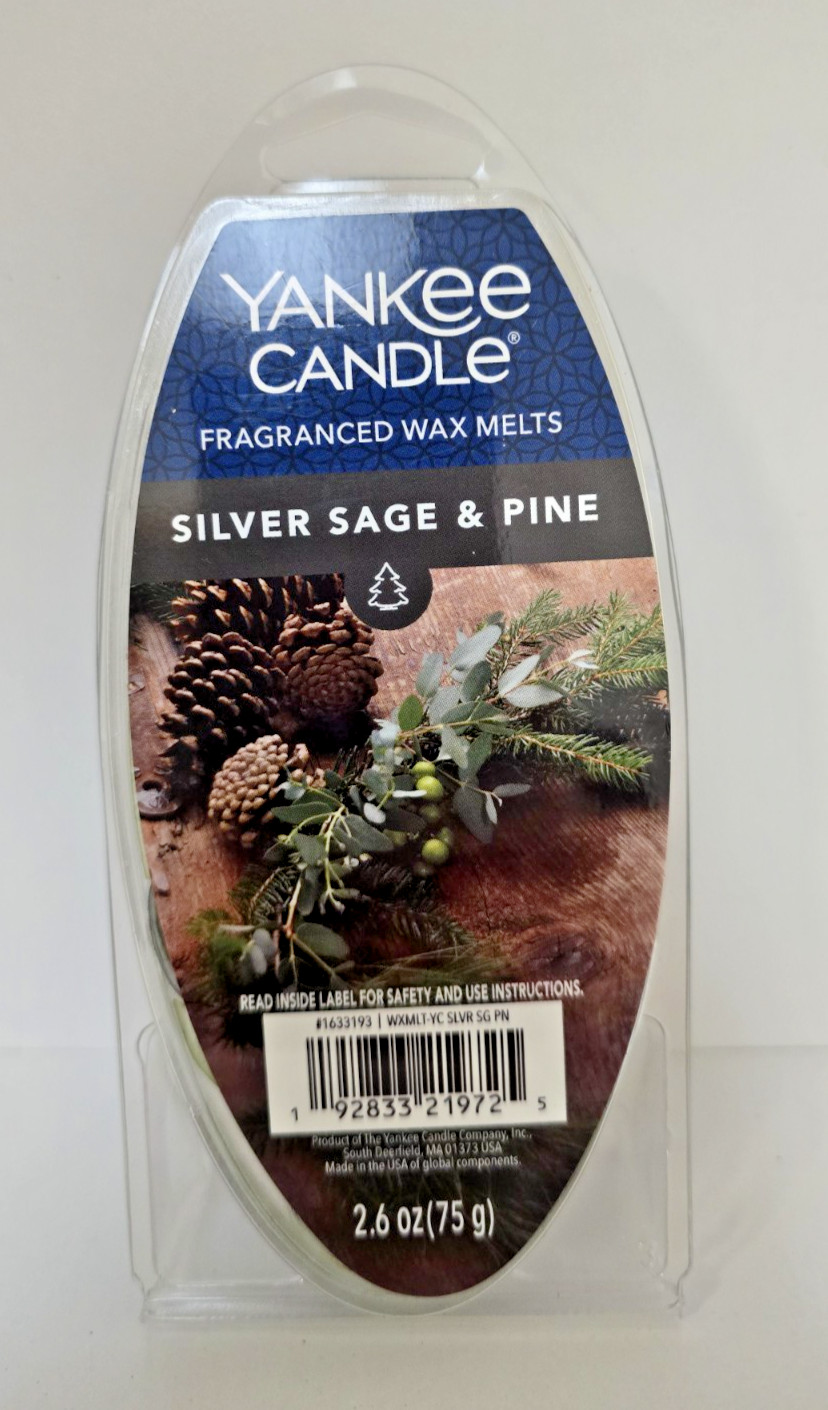 Yankee Candle Silver Sage & Pine Wax Melts 2.6 oz New Sealed