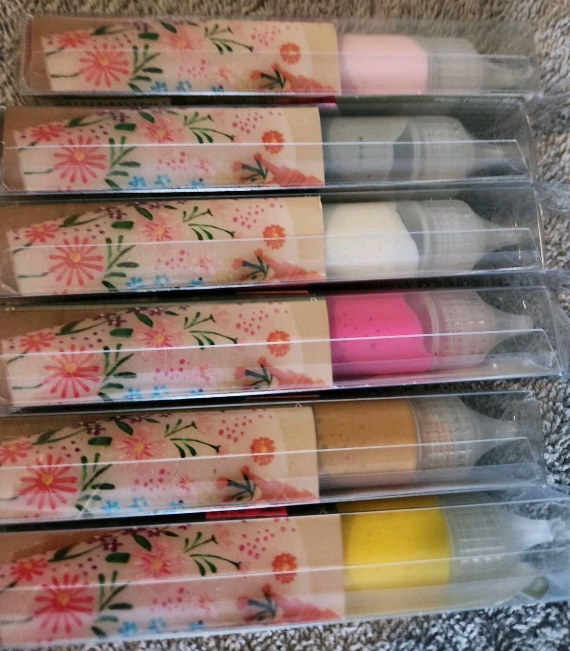 Ashland Candle Wax Pens Crafting Supplies 6 Unopened Wax Pens Pink/Yellow/Silver