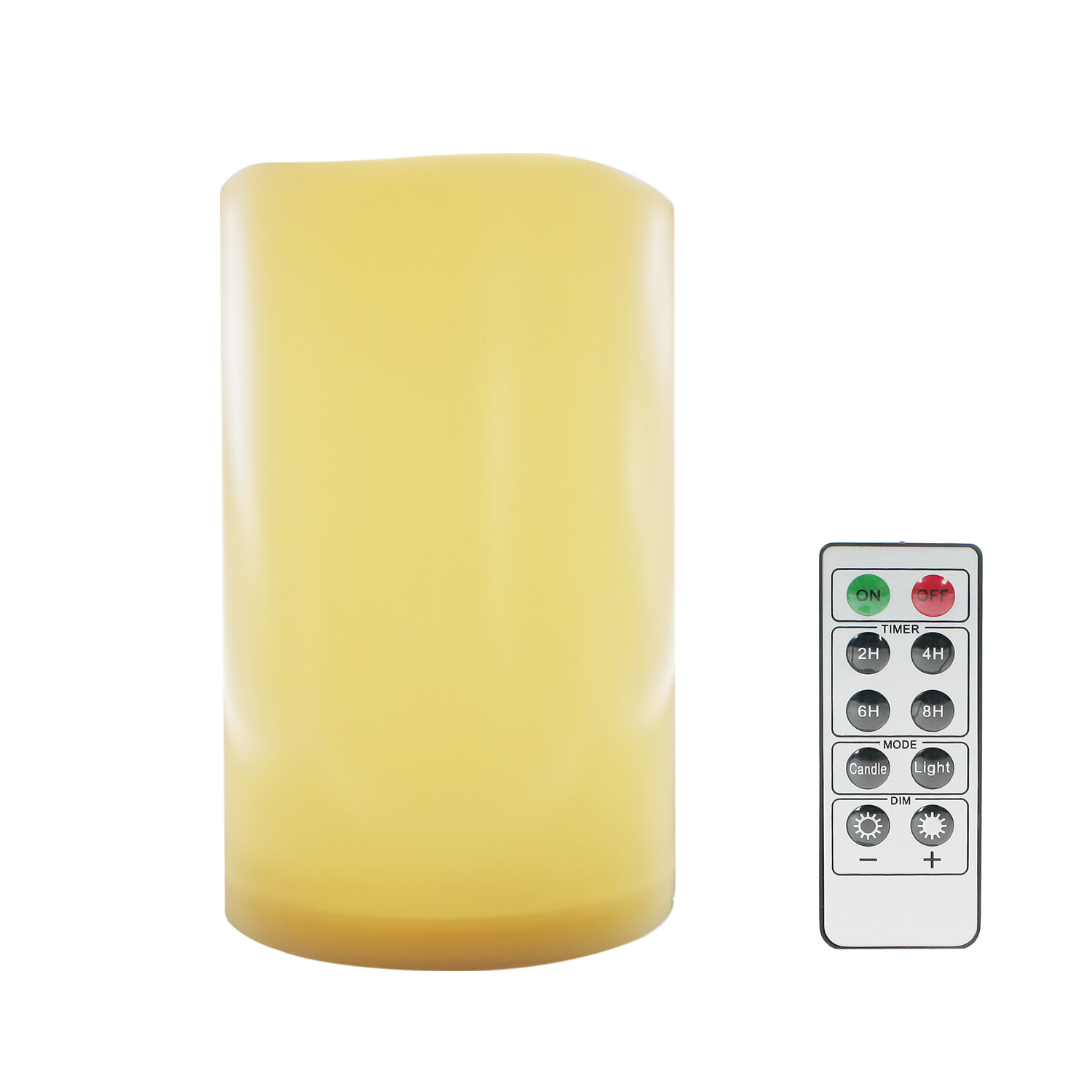 3″x5″Flickering Flameless LED Pillar Candle with Timer/Remote Outdoor Decorative