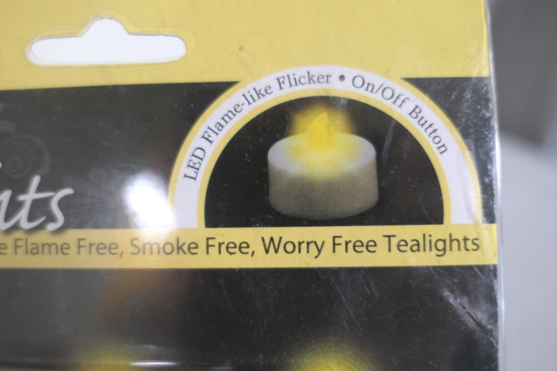 NEW 6 Pack CR2032 120 Hour Battery Flameless Red LED Candles Tealights