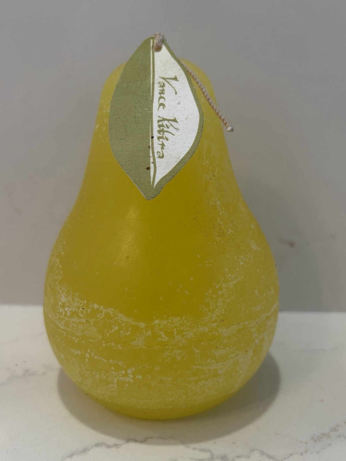 Vance Kitira Vintage Large Pear Candle 60 Hour Burn Time – Yellow – SHIPS FREE