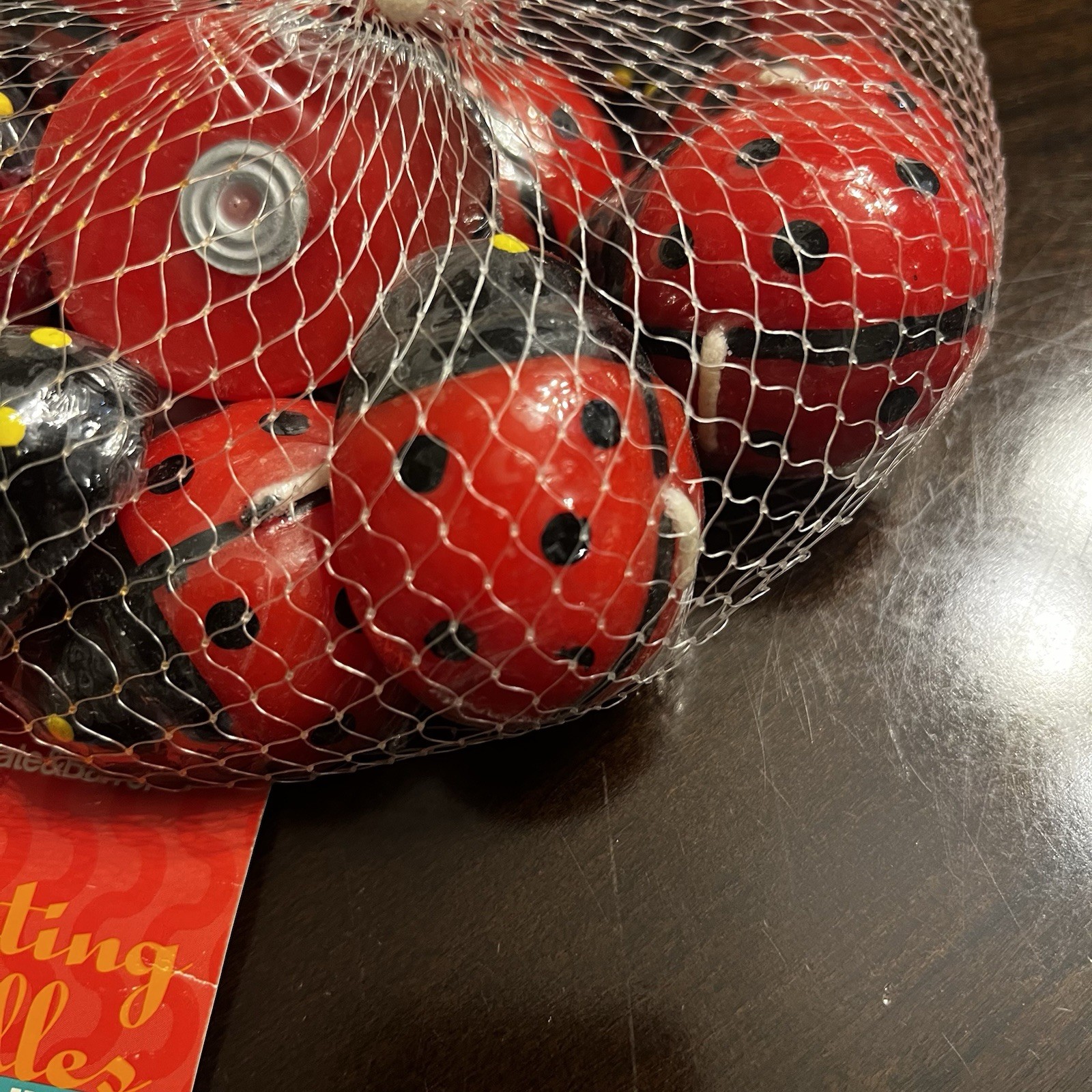 Floating Lady Bug Candles 12 Large & 6 Small Candles NWT Crate and Barrel
