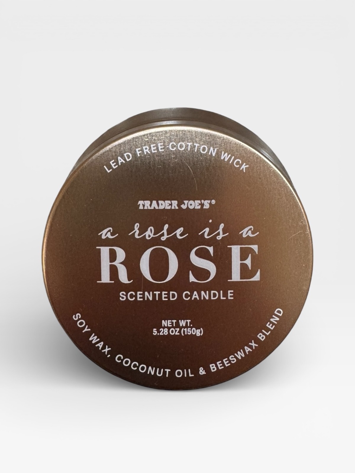 Trader Joe’s – Rose Is A Rose – Coconut Soy Wax Blend – 28 Hours Burn Time