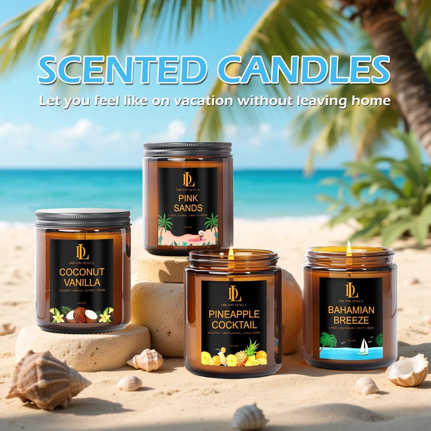 Scented Candles Set, 4 Pack Soy Candles for Home Scented, Candle Gifts for Me…