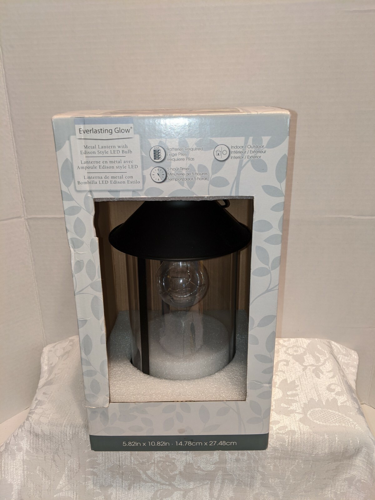 Everlasting Glow Indoor Outdoor Candle Lantern Flameless Led with Timer