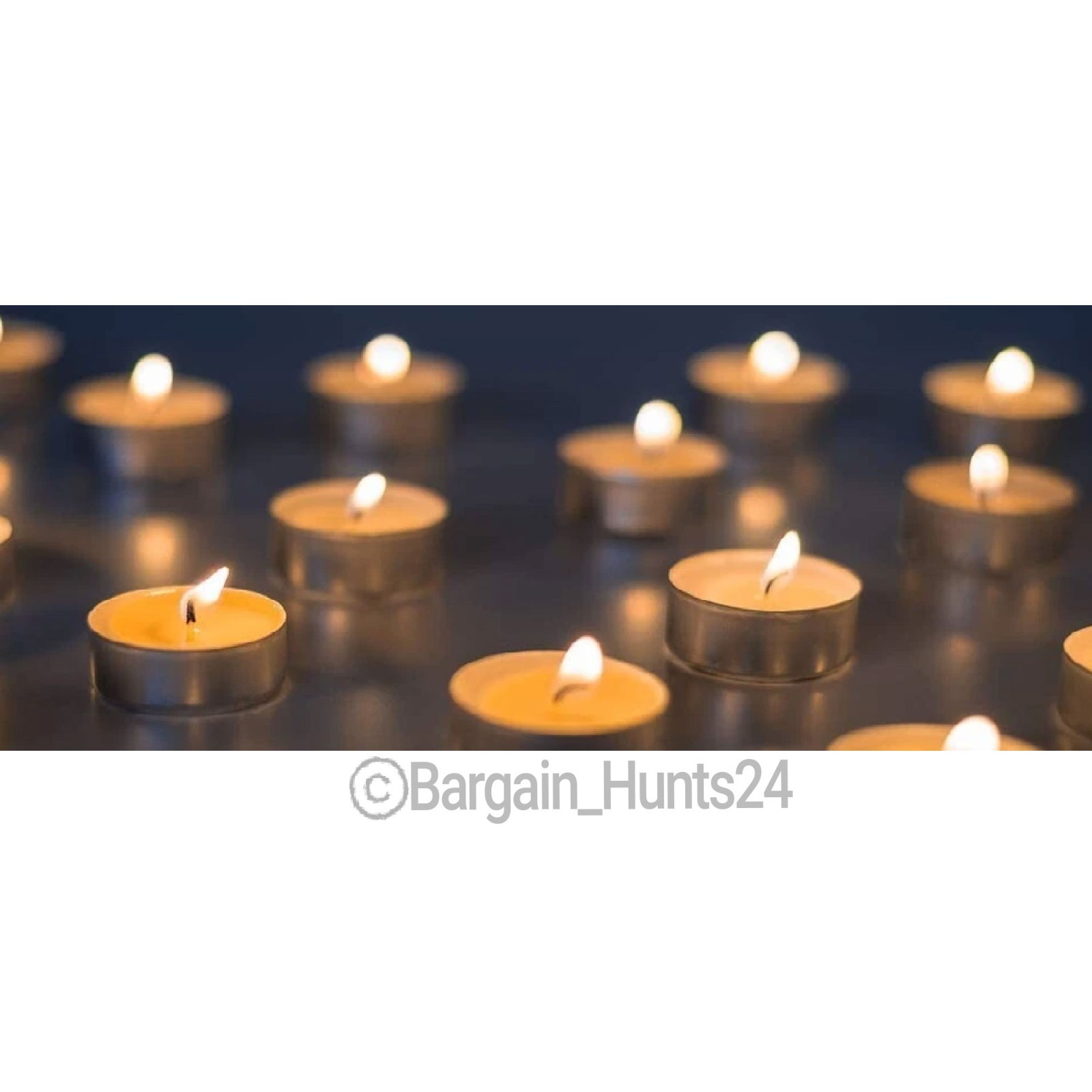 50 Ct Unscented Tealight Candles 2.5 Hour Burn Time White Dripless Long Lasting