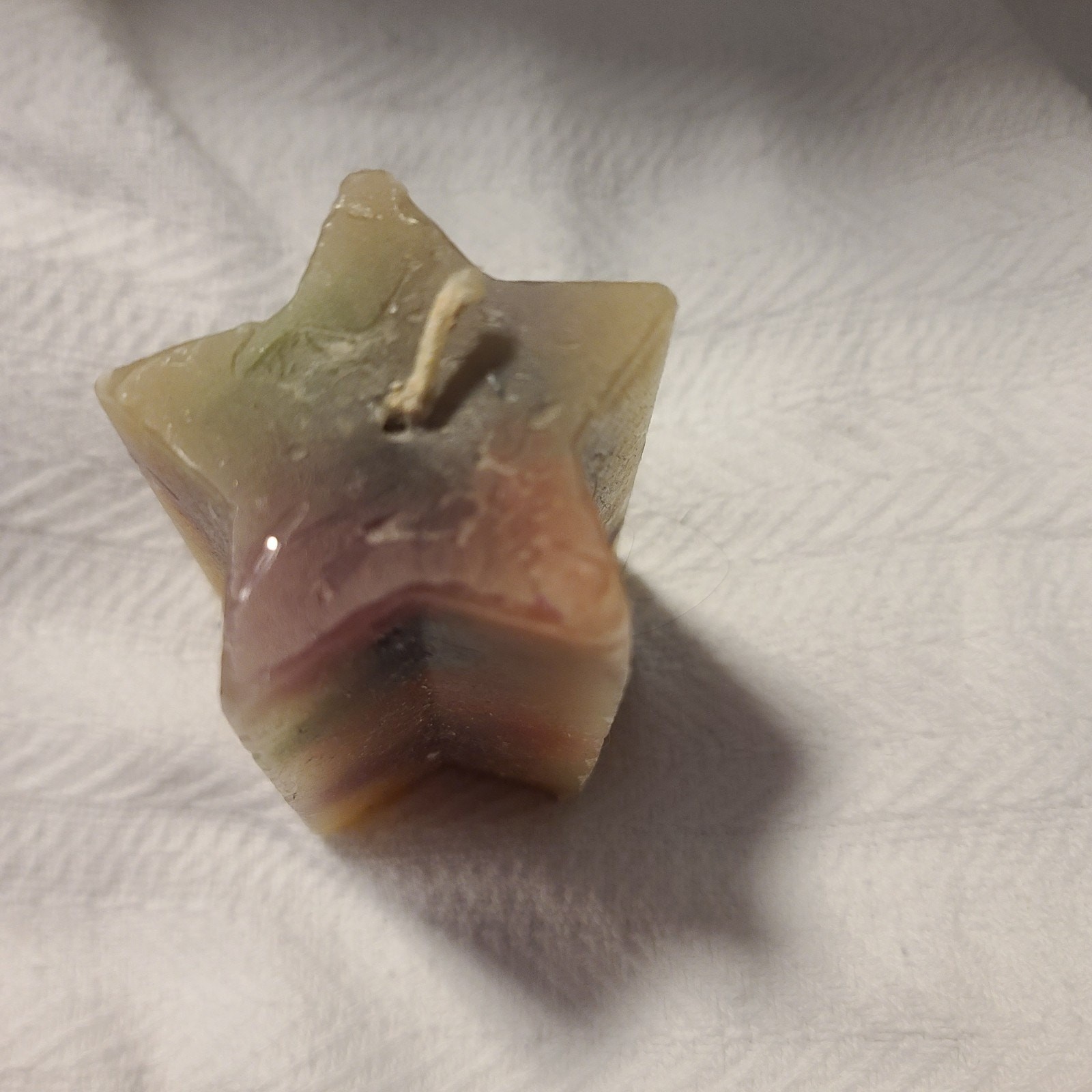 Star Chunky Wax Pillar Candle Multi-Color Pieces Inside Whimsigoth Celestial