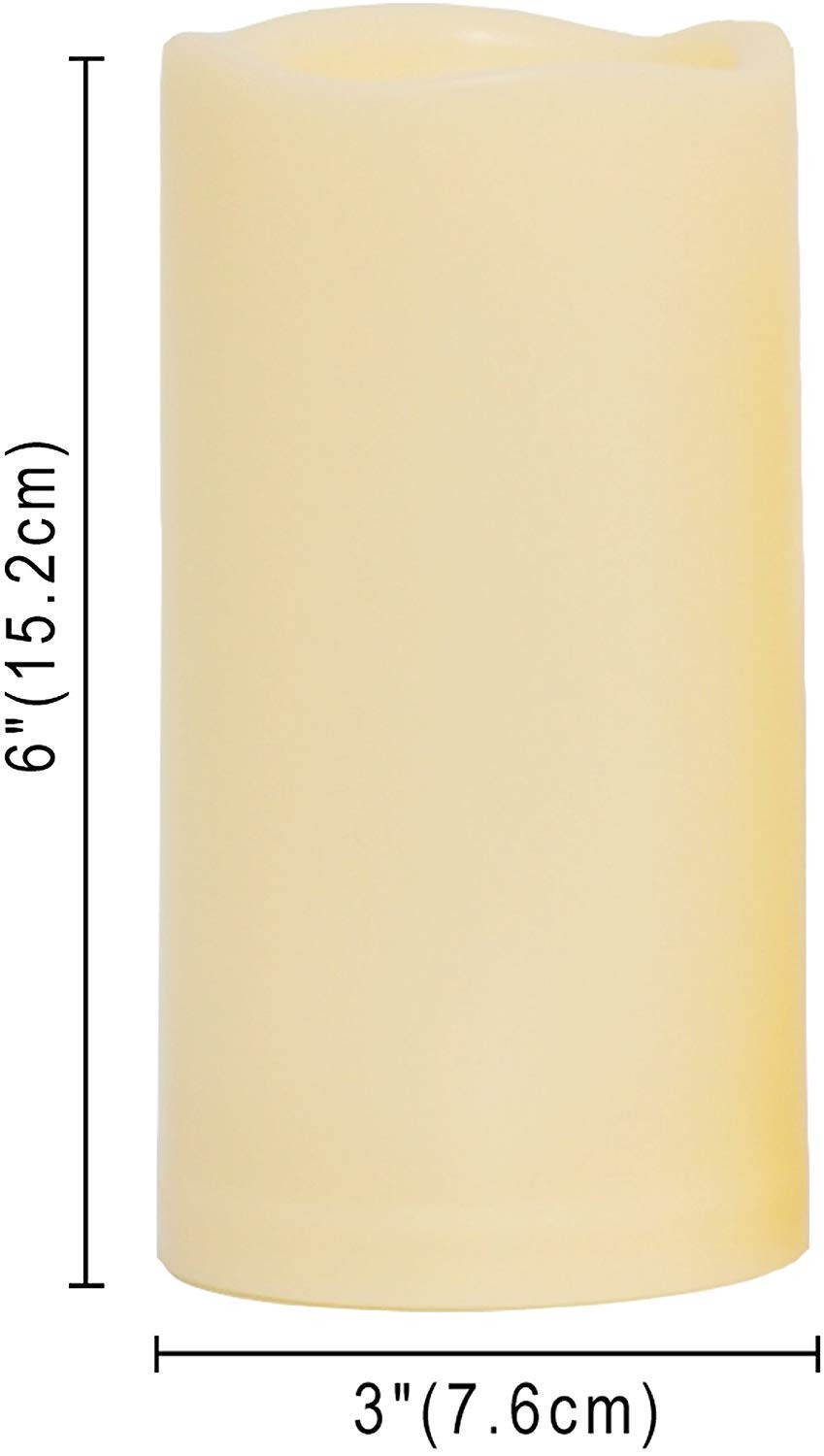 2 PCS 3″ x6″ Waterproof 3*6in, Pillar Candles (3″ x 6″) – 2 Pack
