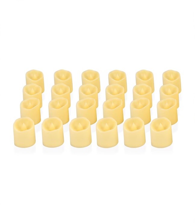 Ankur Treasure Chest Livmore Set of 24 pcs Ivory Candle with Warm Lights