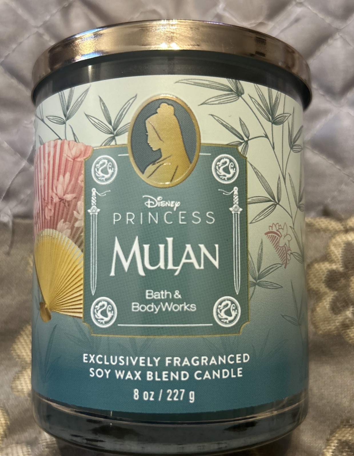 Bath & Body Works DISNEY PRINCESS MULAN Single Wick Candle 8 oz NEW