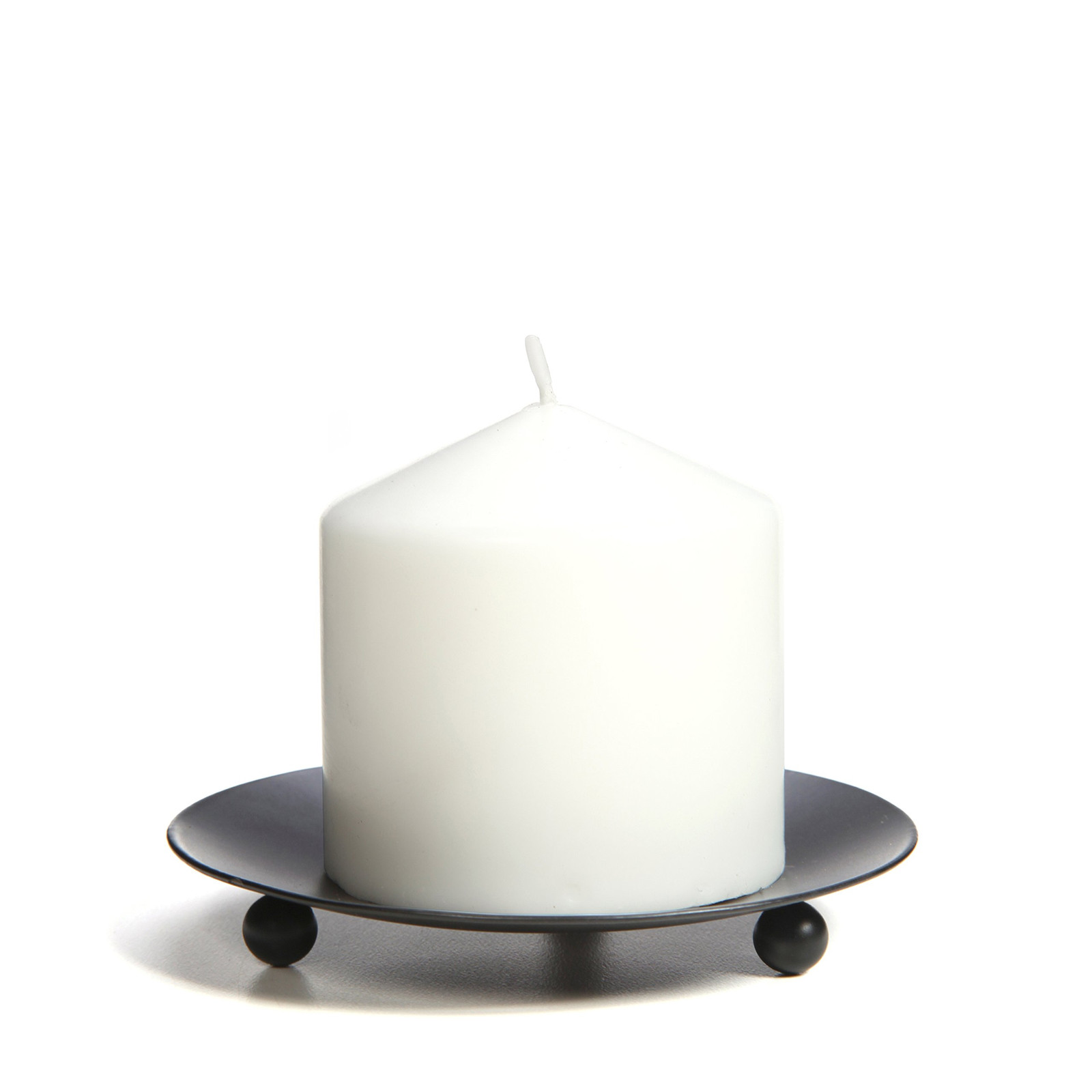 ‘s Set of 4, 3 Inches High, White Unscented Pillar Candles