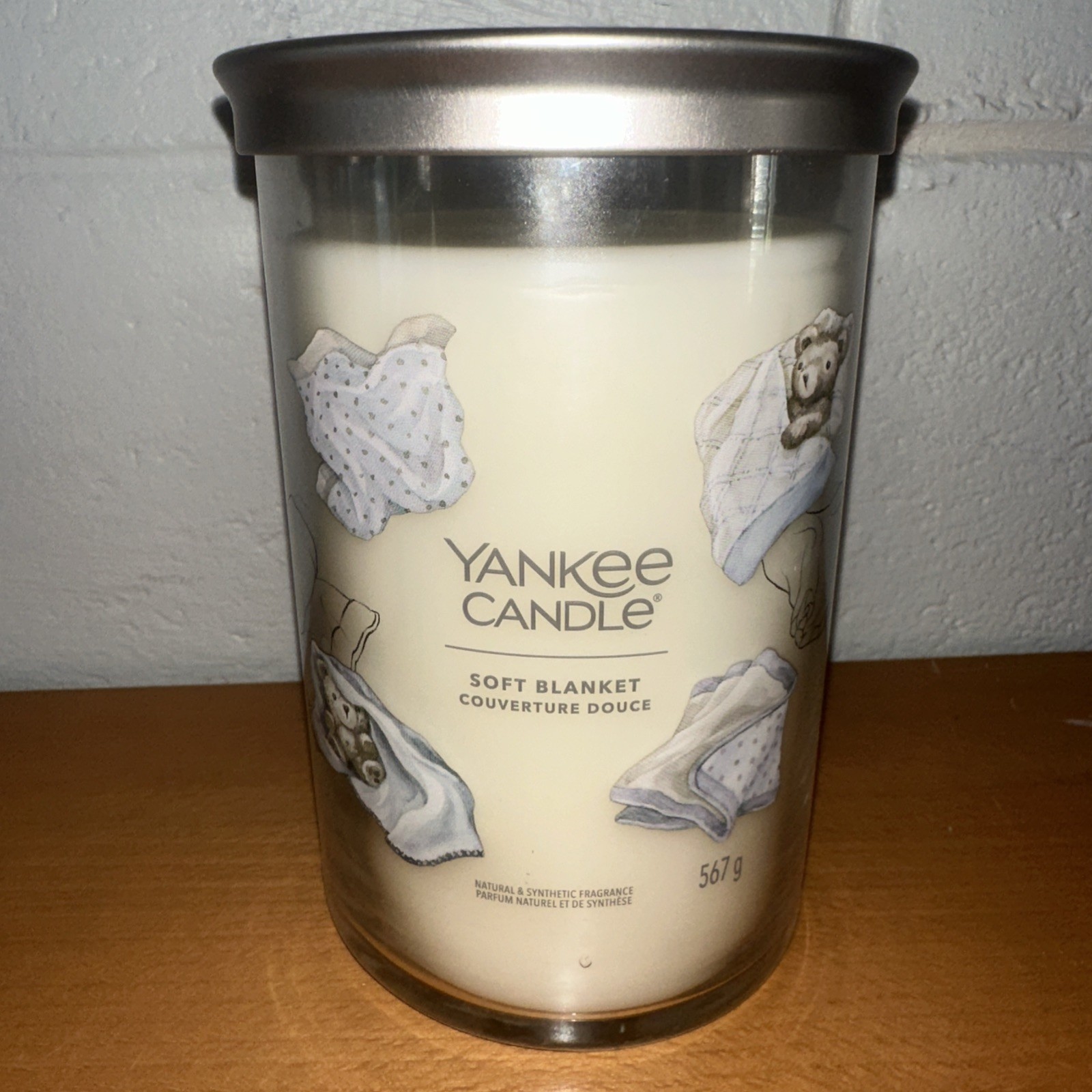 LOT OF 2-NEW-Yankee Candle SOFT BLANKET Large 20oz- 2 WICK