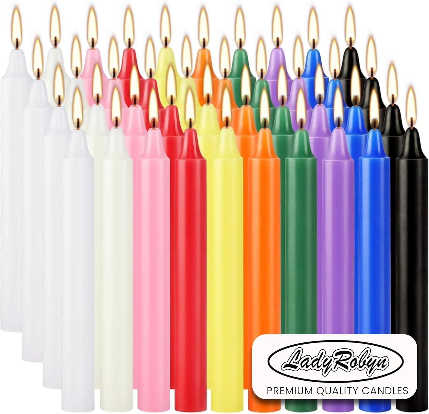 40 Pack Spell Chime Candles-4 Inch Multi-Colored, Candle – for Home Decor Kitche