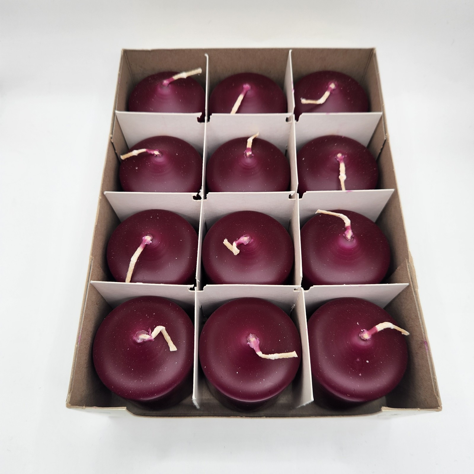 12 Pack Candle-lite 2″ x 2.5″ Small Pillar Candles Black Cherry Scent
