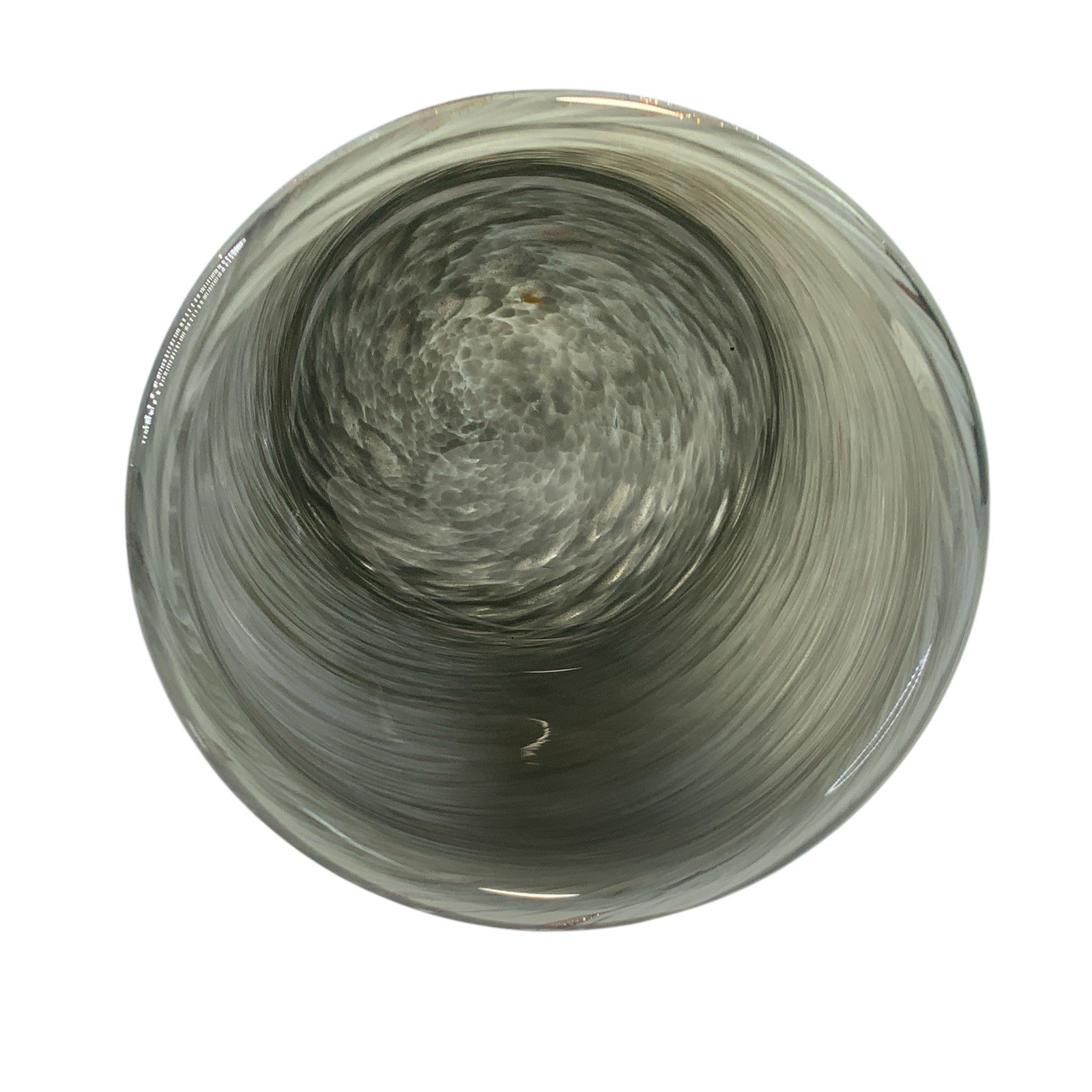 Lafco Empty Gray Copper Swirl Handblown Candle Holder Small Vase 4in x 4in