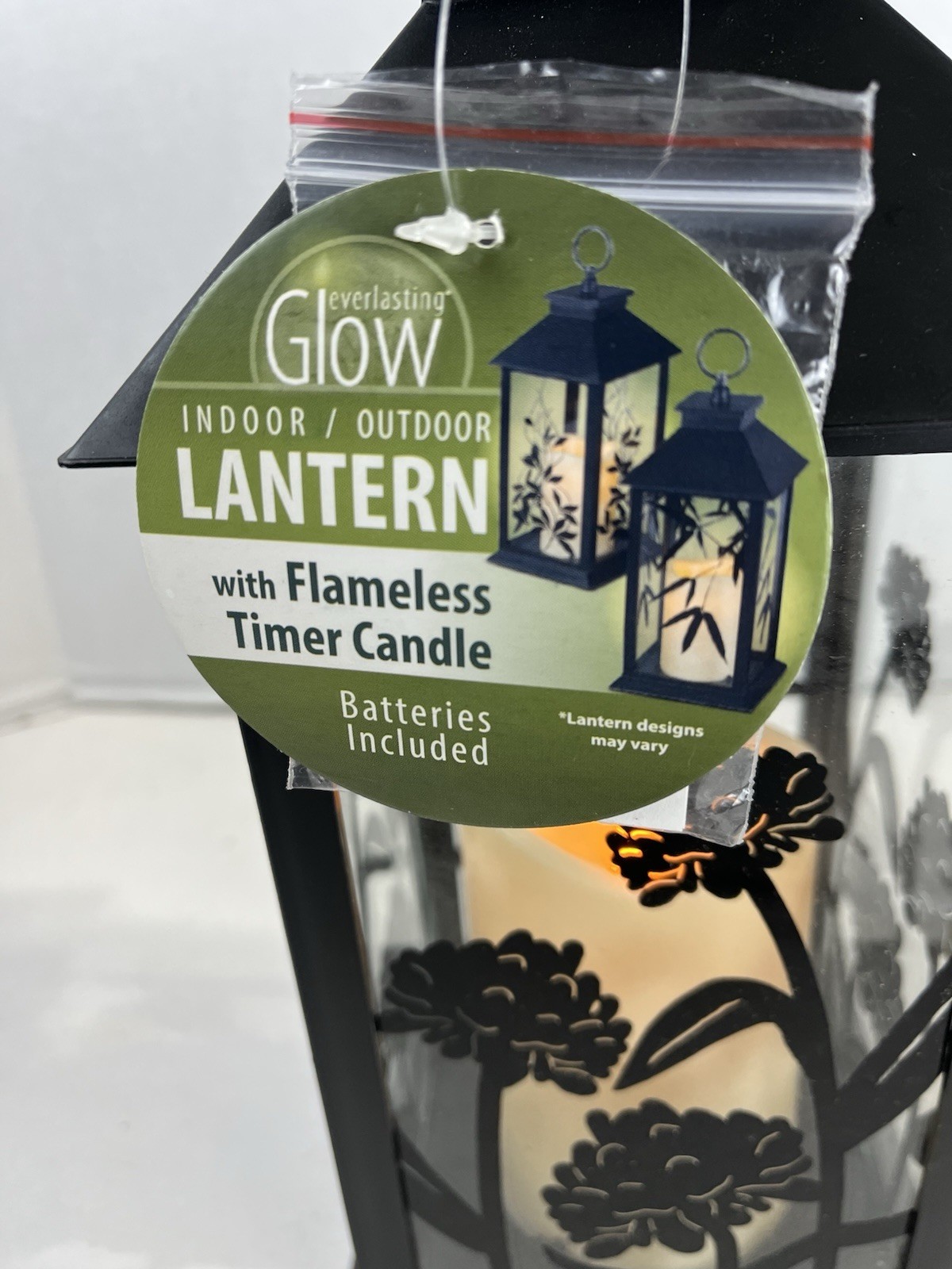 Everlasting Glow Indoor Outdoor Candle Lantern Flameless Led with Timer Q