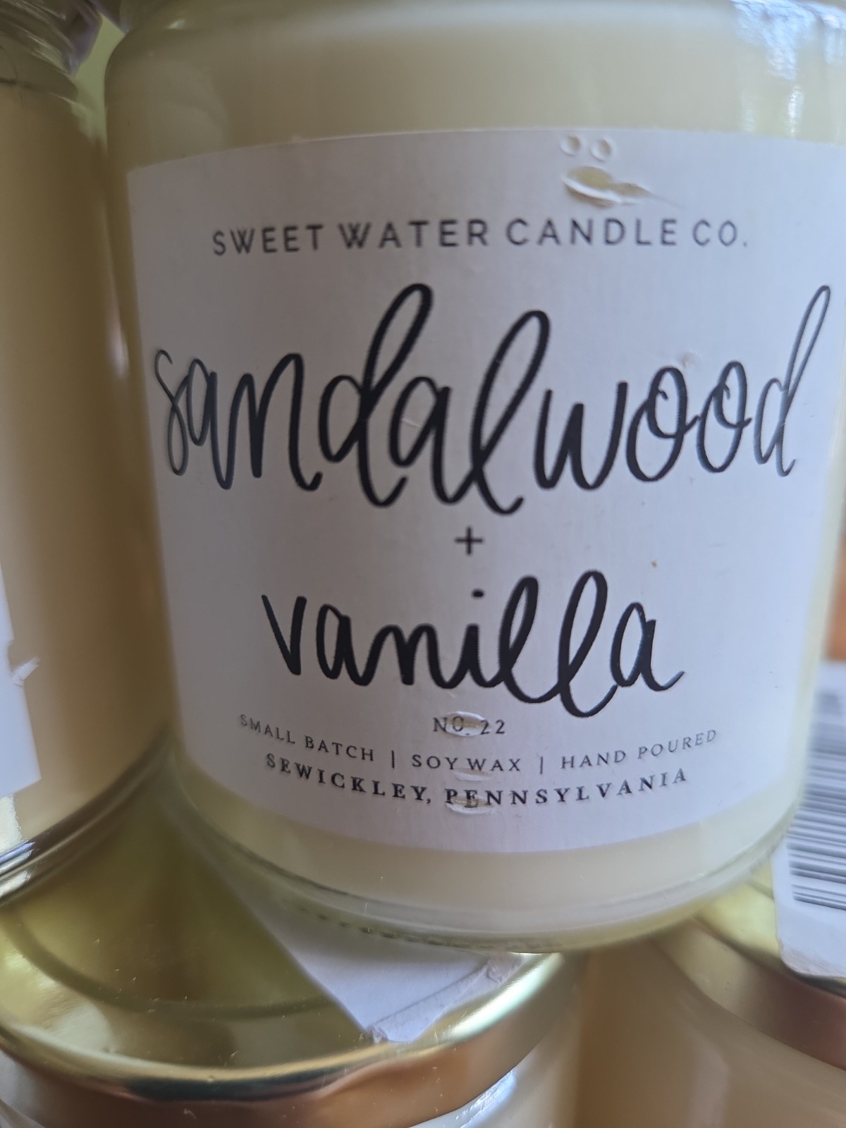 Sweet Water Decor 9 Oz Warm + Cozy Hand Poured Soy Wax Blend Made in USA Lot 6