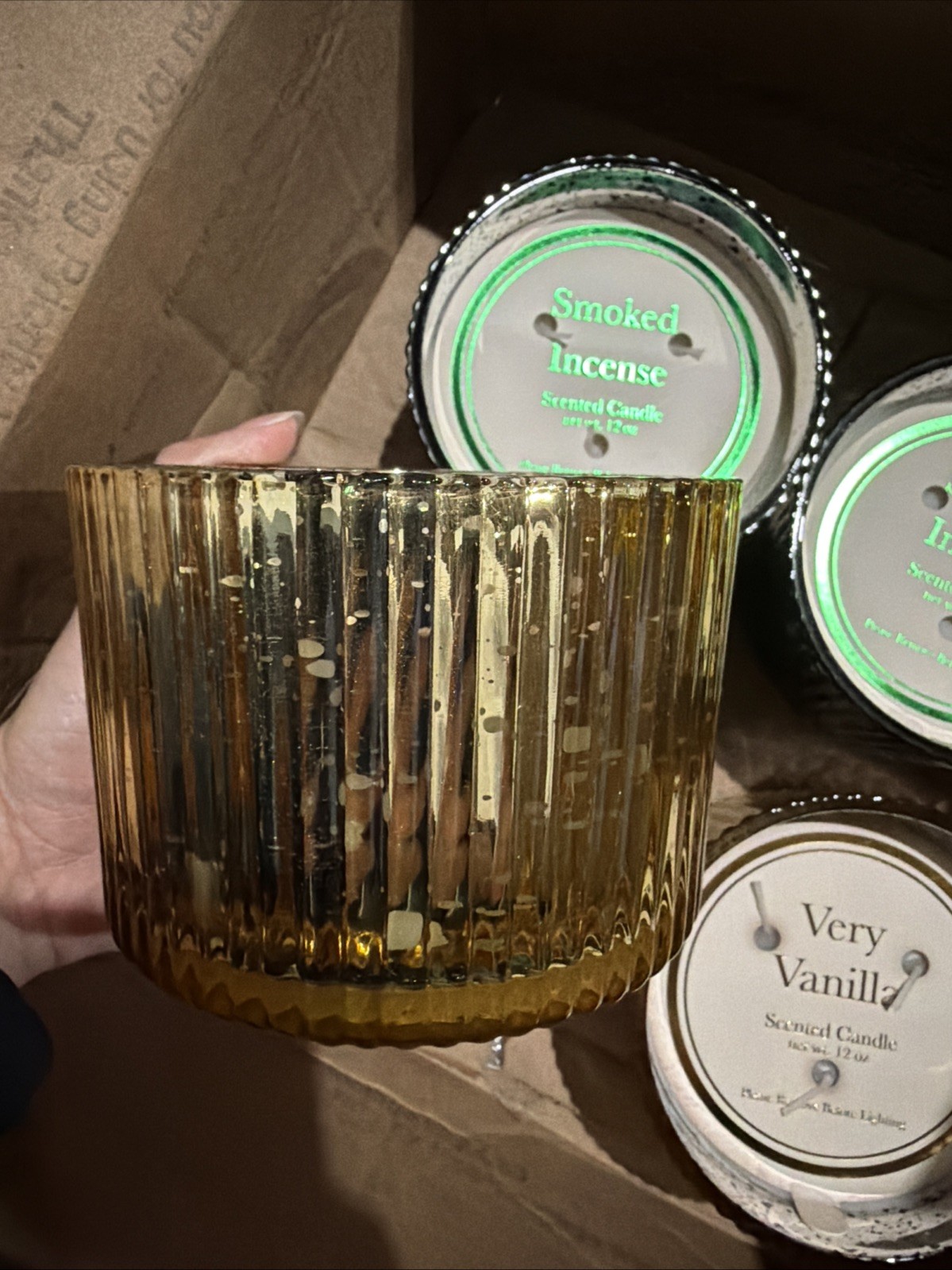 Set Of 4 X 12 Oz Scented Candle | Triple Wick – Very Vanilla & Smoked Incense