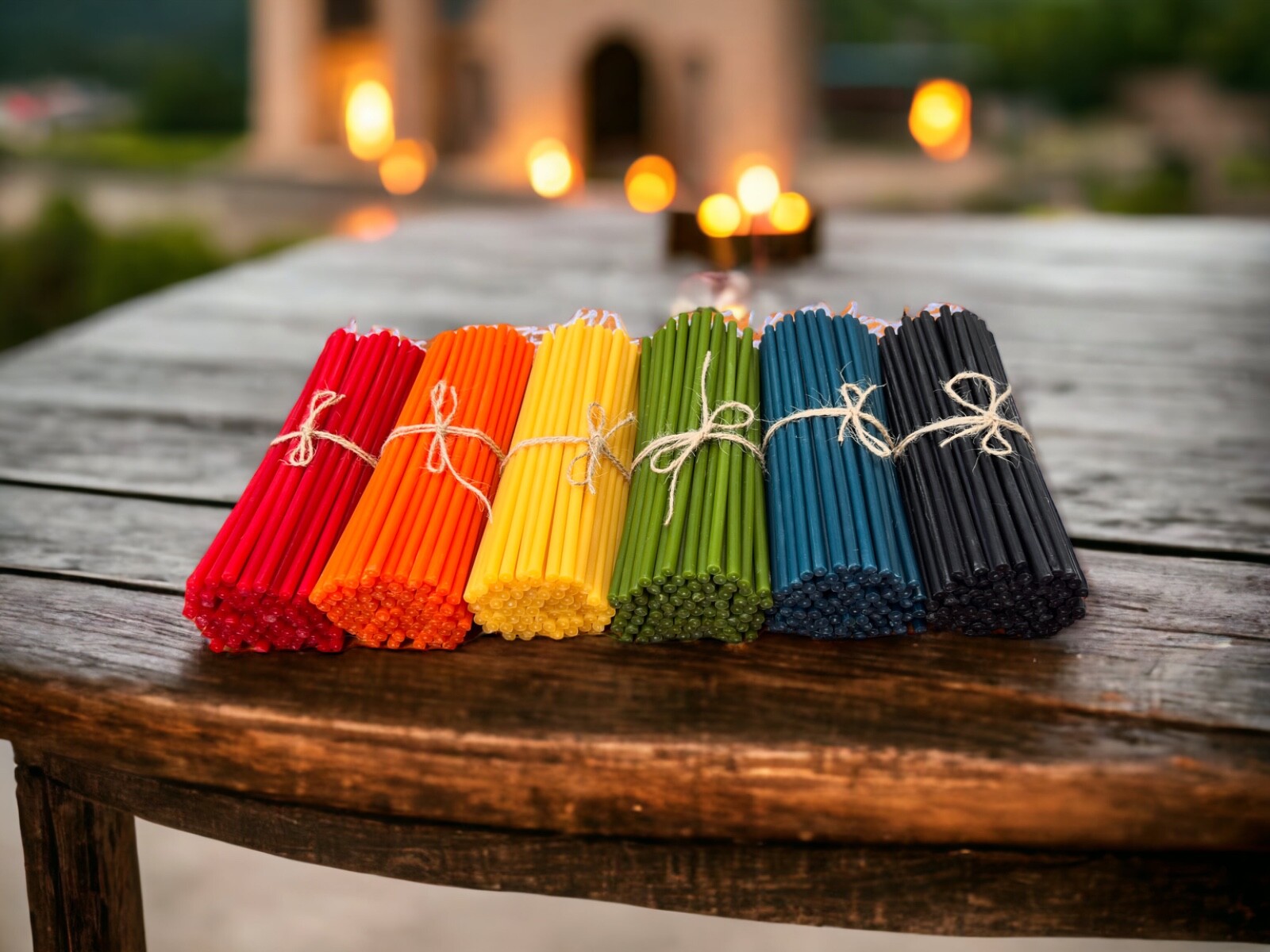 Orthodox Church Candles, Beeswax Tapers 25, 50 & 100 Pcs Multiple Colors