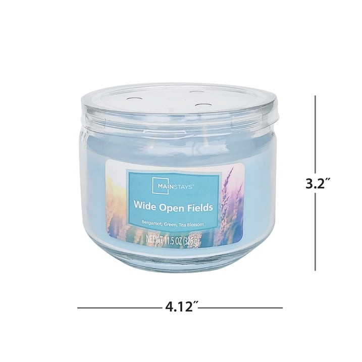 3 Pack Wide Open Fields Scented 3-Wick Candles,11.5oz FREE & FAST SHIP IN 2 DAYS